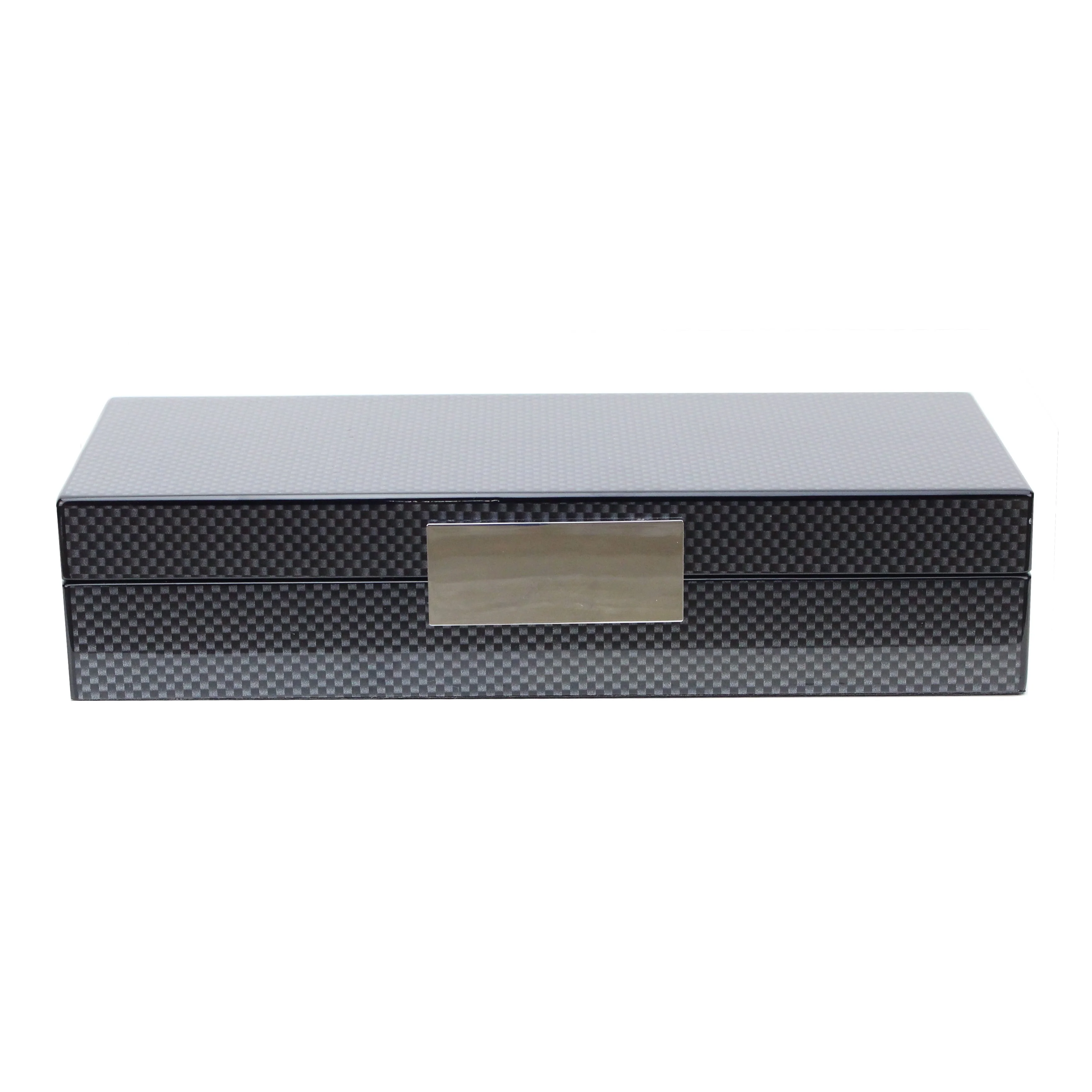 Carbon Fibre Lacquer Box with Silver