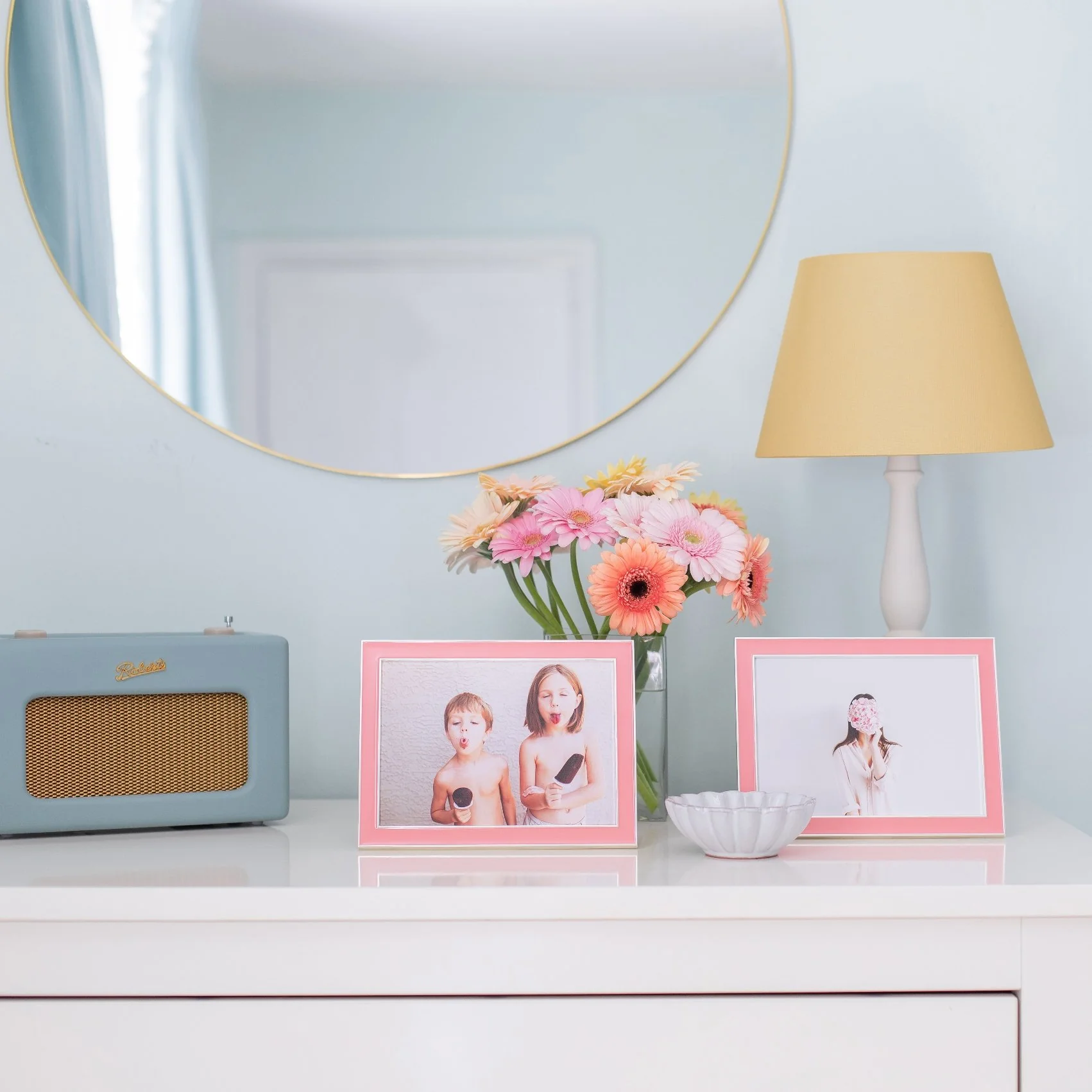 Coral Enamel & Silver Frame - Image 2