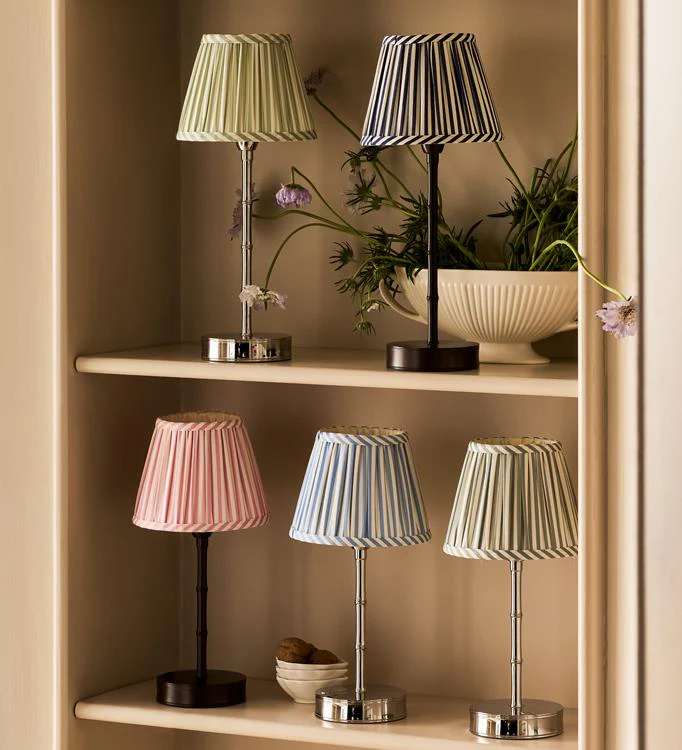 Pink Striped Lampshade - 16cm - Image 3