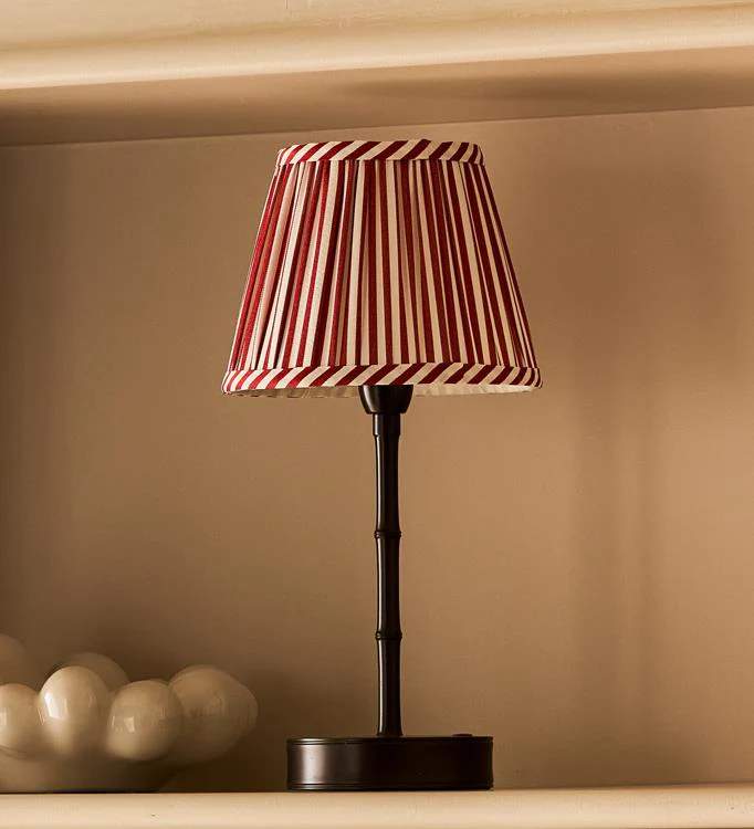 Red Striped Lampshade - 16cm - Image 2