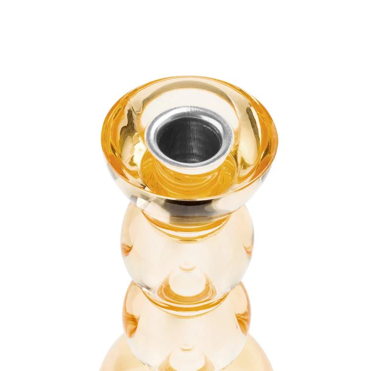 Icy Bobbin Candlestick Orange 14cm - Image 3