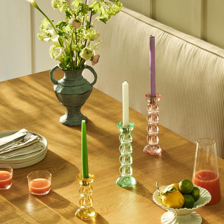 Icy Bobbin Candlestick Orange 14cm - Image 4