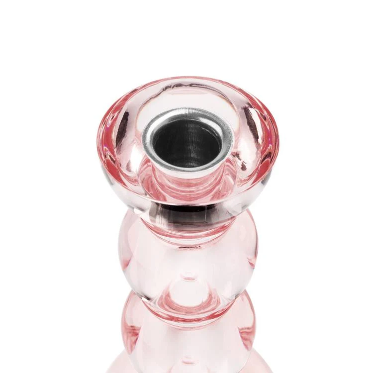 Icy Bobbin Candlestick Pink 14cm - Image 3