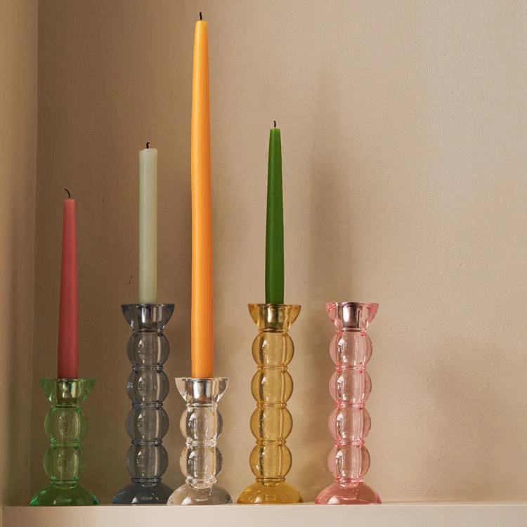 Icy Bobbin Candlestick Pink 23cm - Image 4