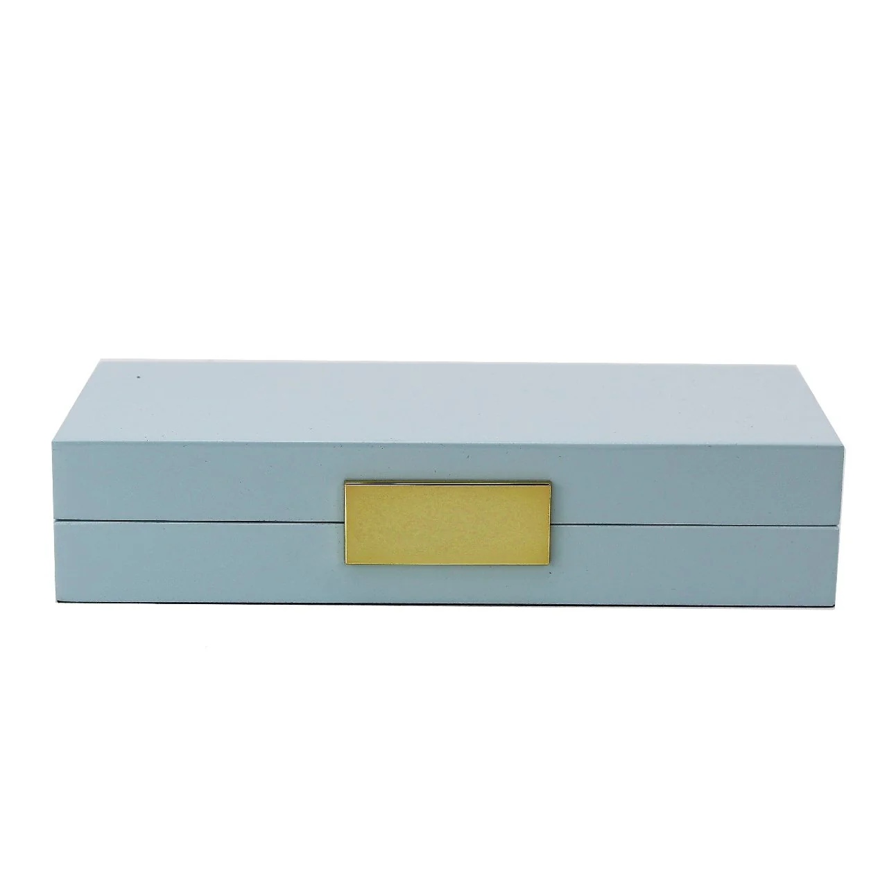 Light Blue Lacquer Box With Gold
