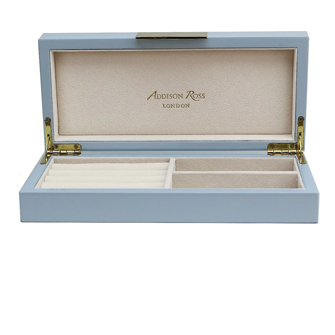 Light Blue Lacquer Box With Gold - Image 2