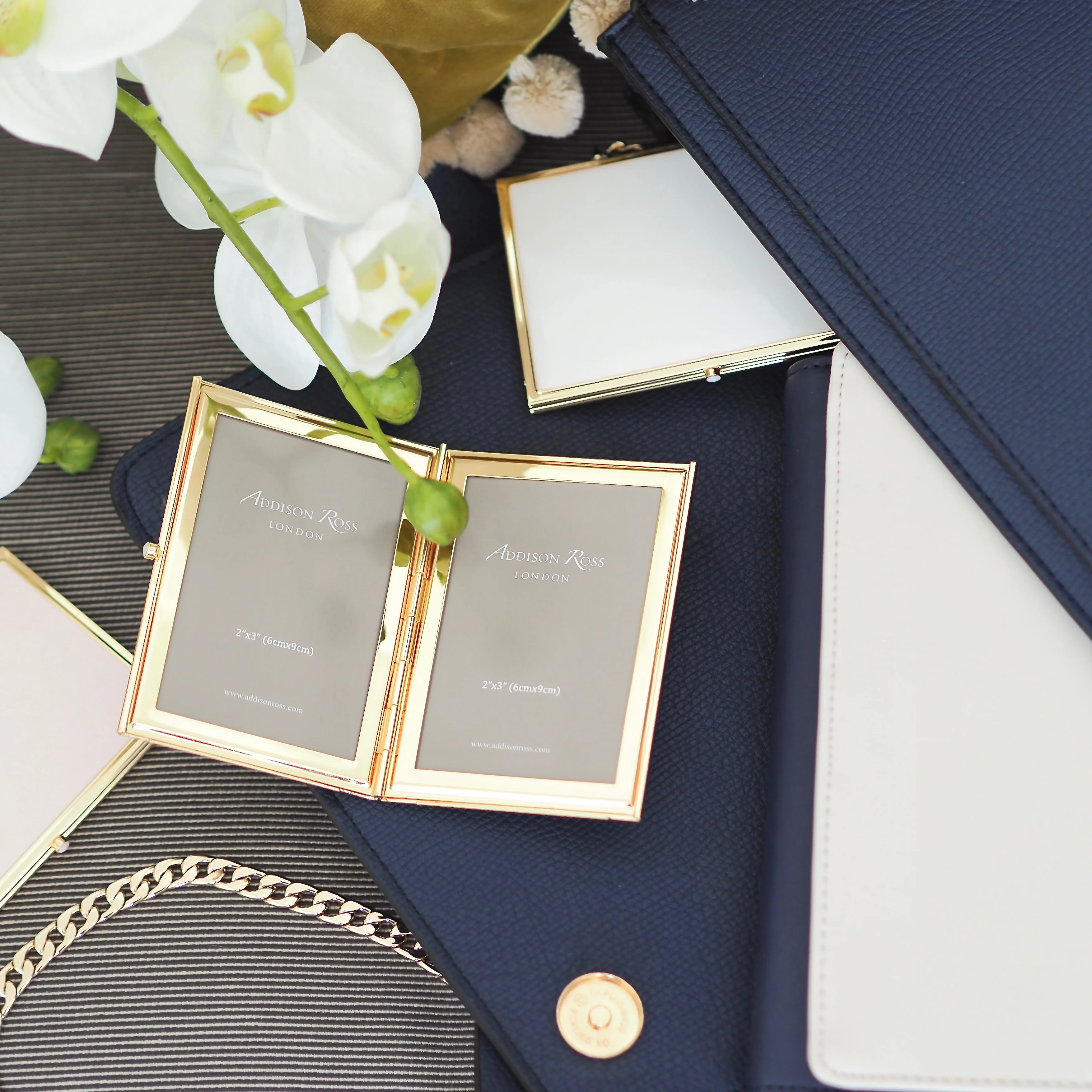 Turquoise Blue & Gold Travel Frame - Image 4