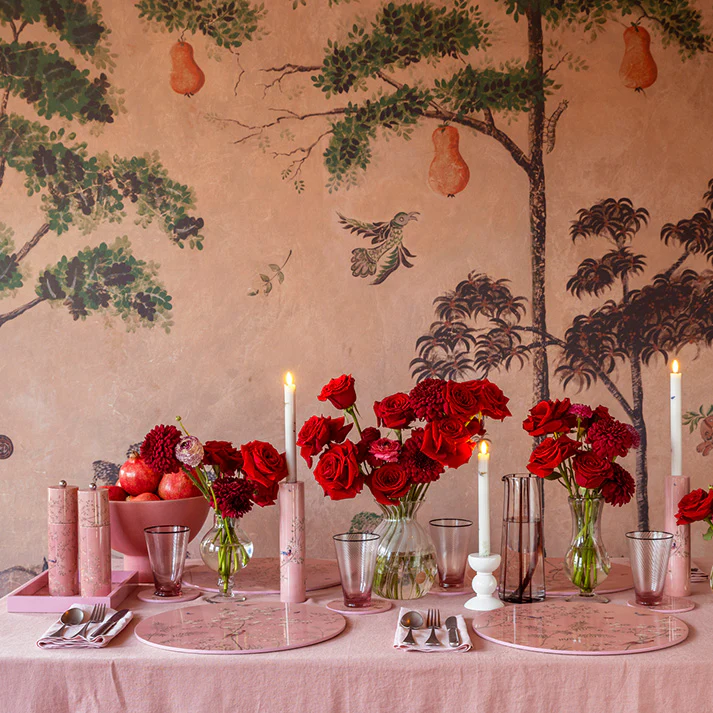 Pink Chinoiserie Candlestick - Image 3