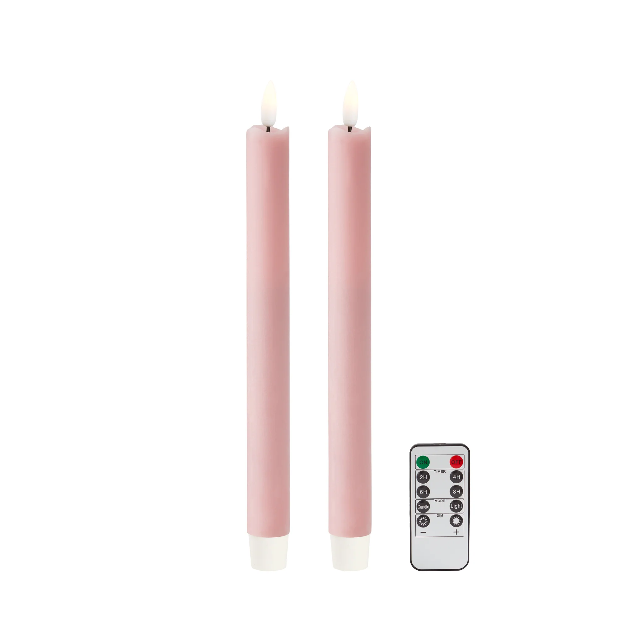 Pink Wax LED Candle - Set of 2