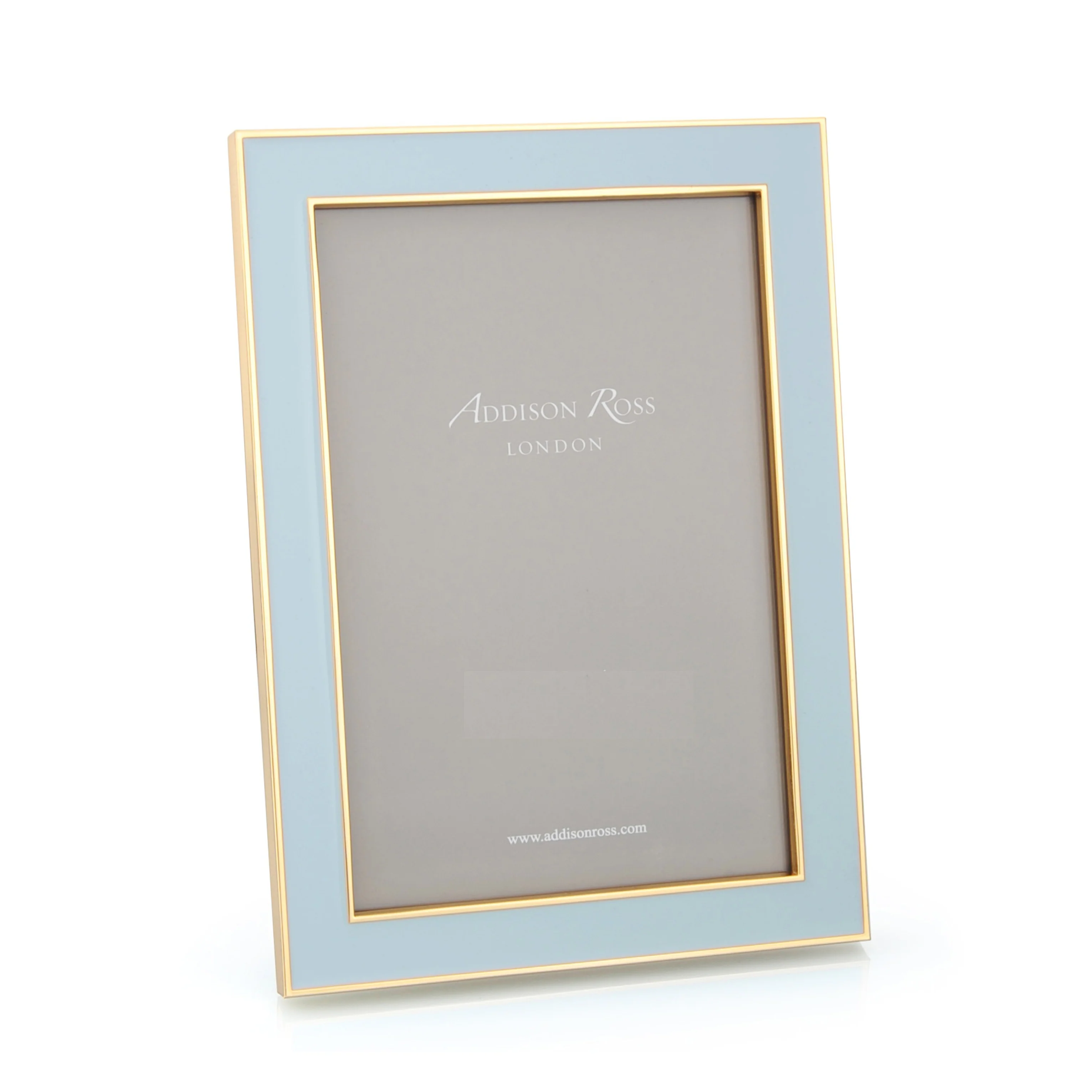 Powder Blue Enamel & Gold Frame