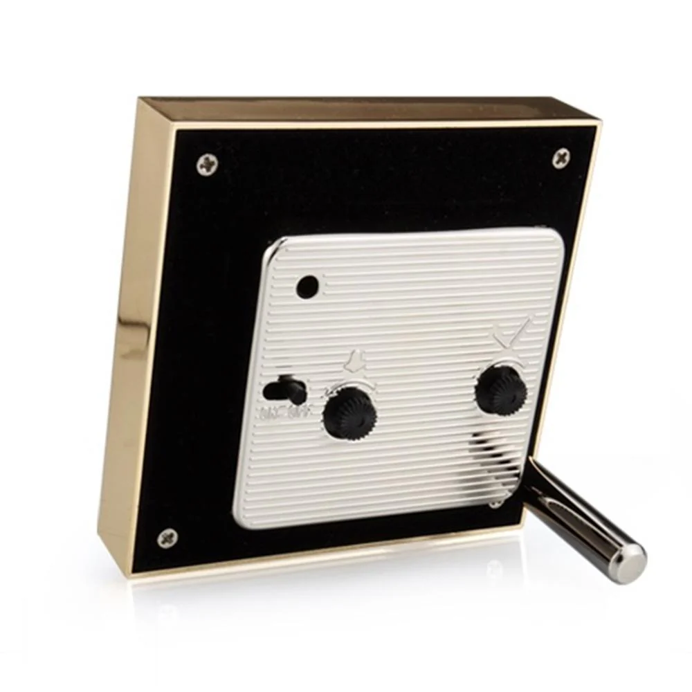 Powder Blue & Gold Square Silent Alarm Clock - Image 3