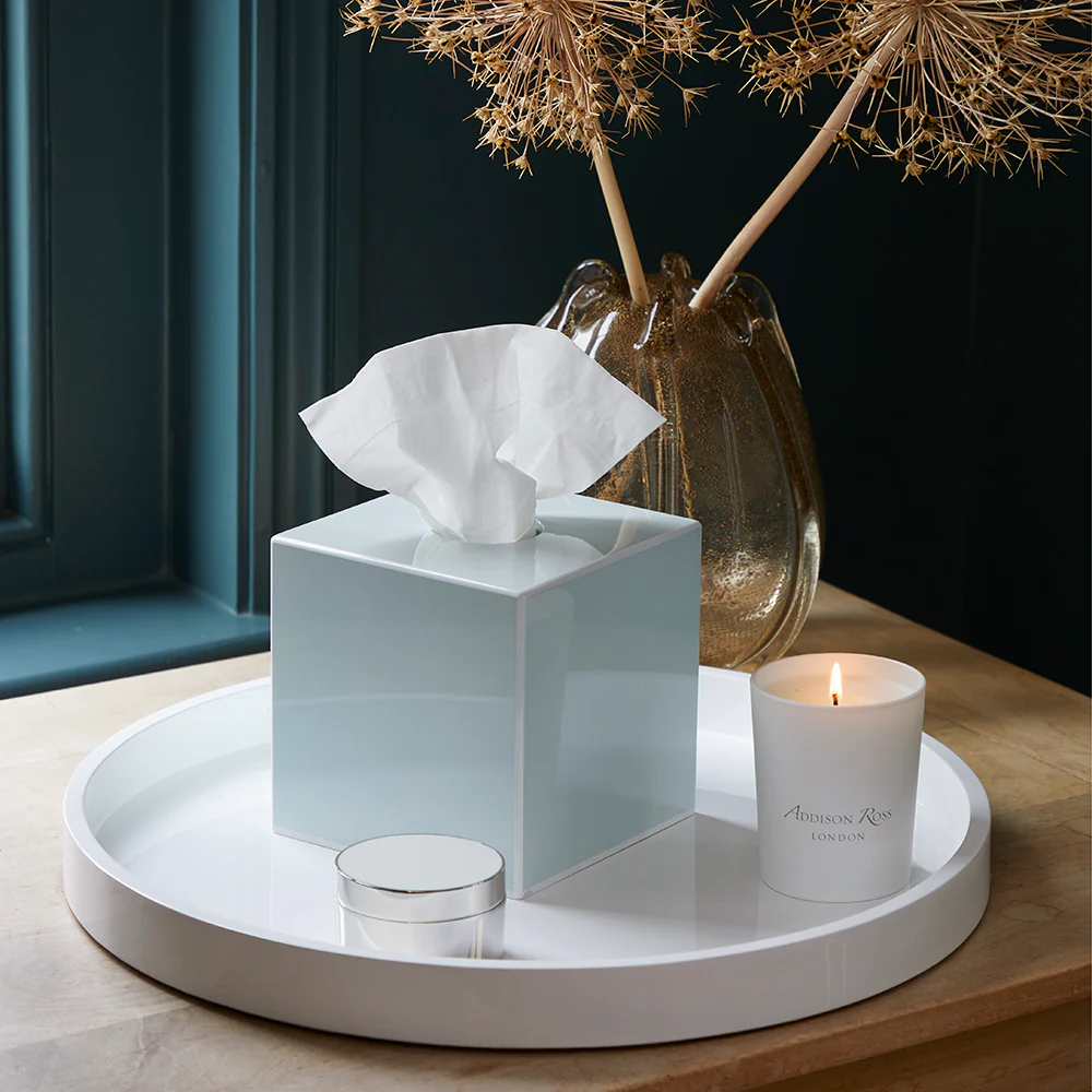 Powder Blue Square Tissue Box - Image 2