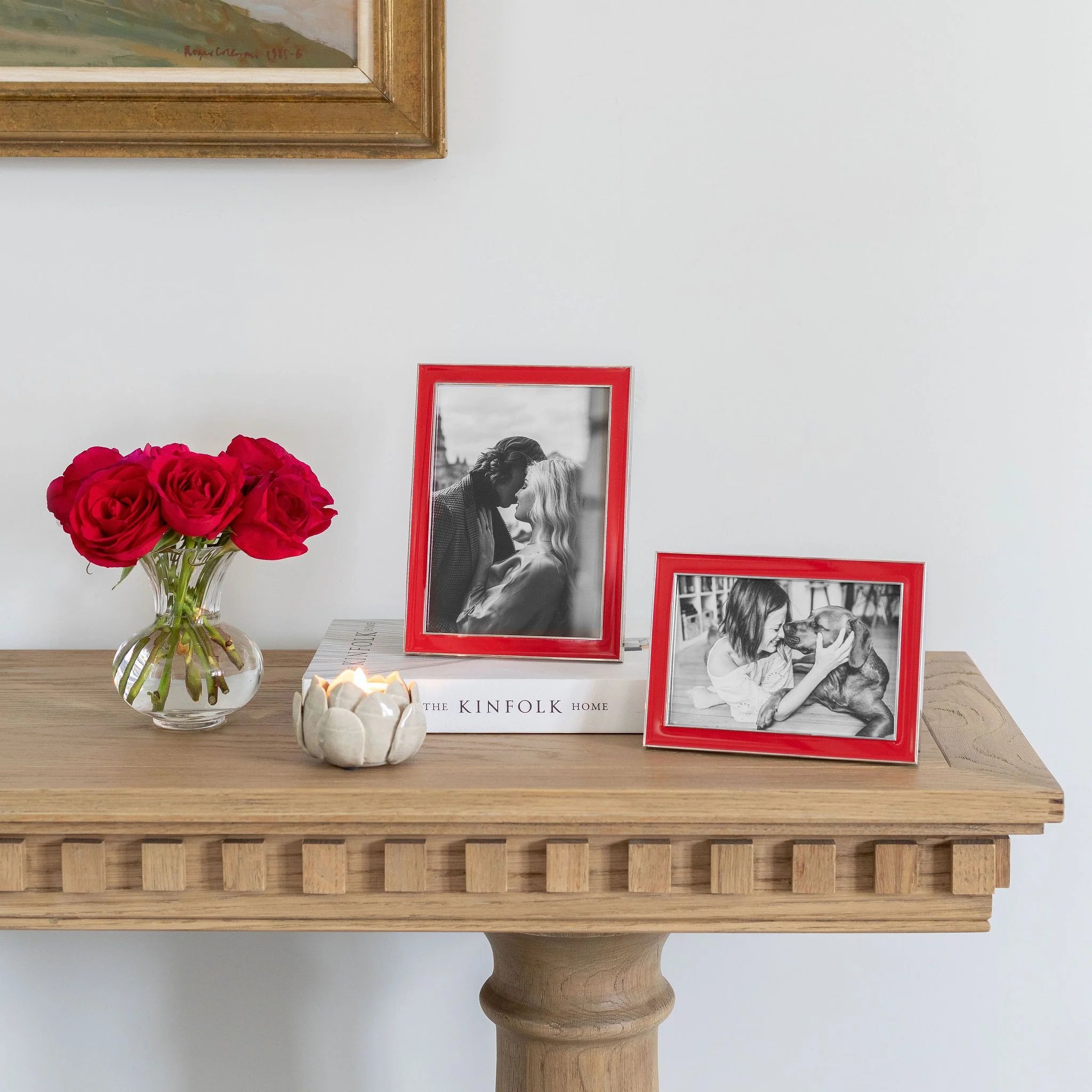 Red Enamel & Silver Frame - Image 2