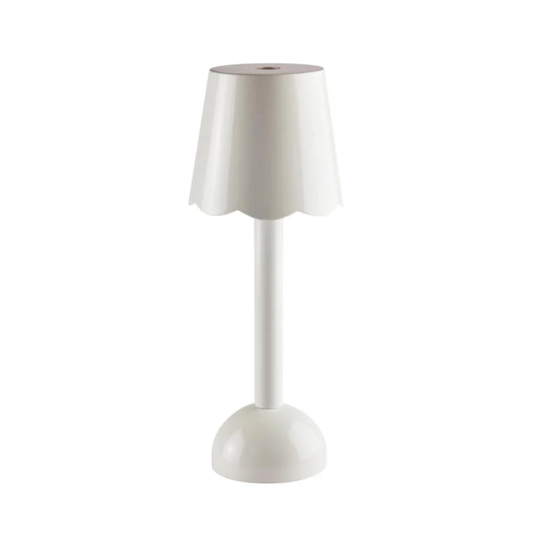 White Scallop Rechargeable LED Lamp