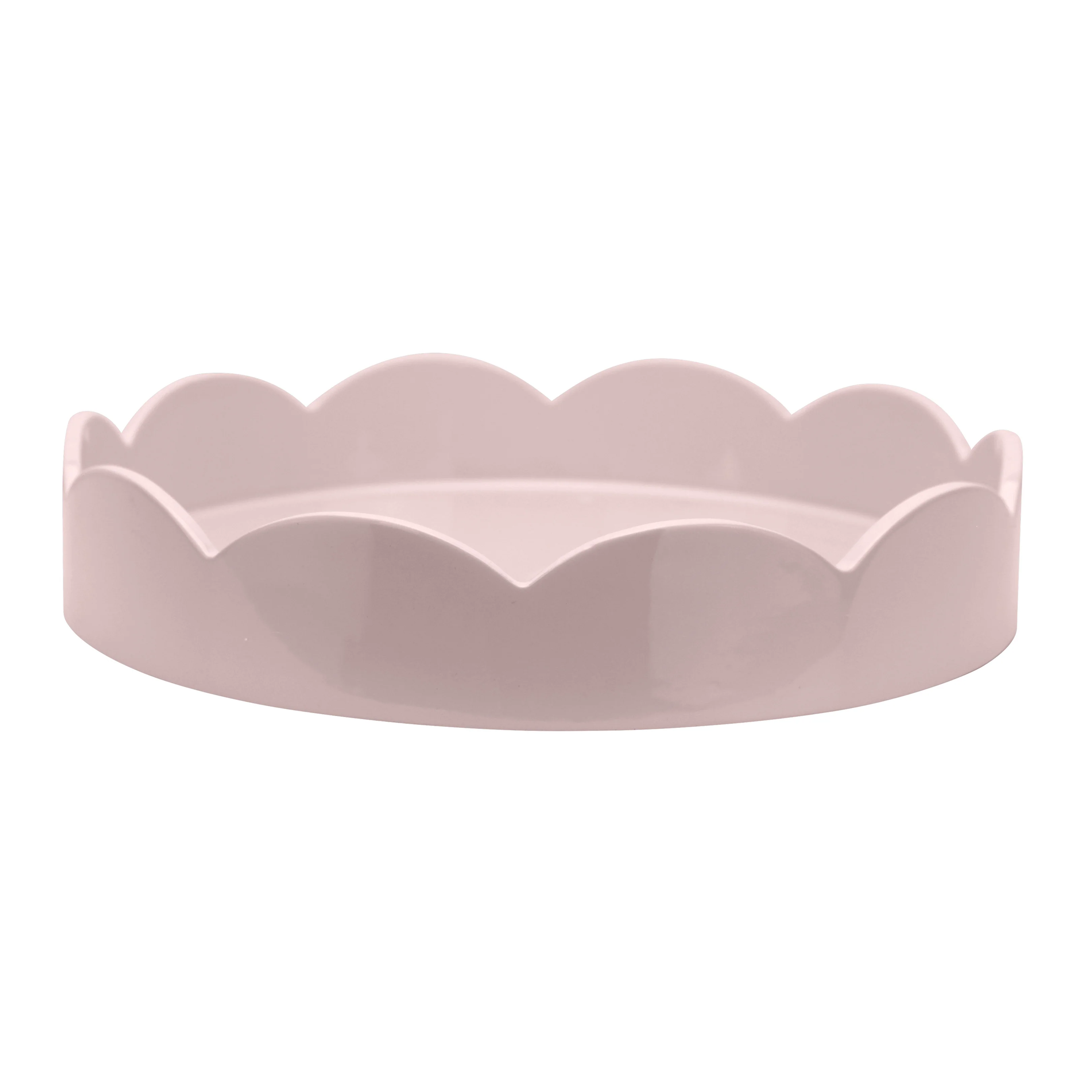 Pale Pink Small Round Scallop Tray